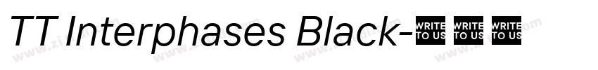 TT Interphases Black字体转换 TT Interphases Black字体转换